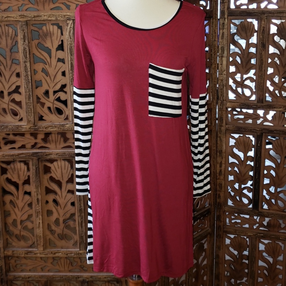 Burgundy Stripe Tunic